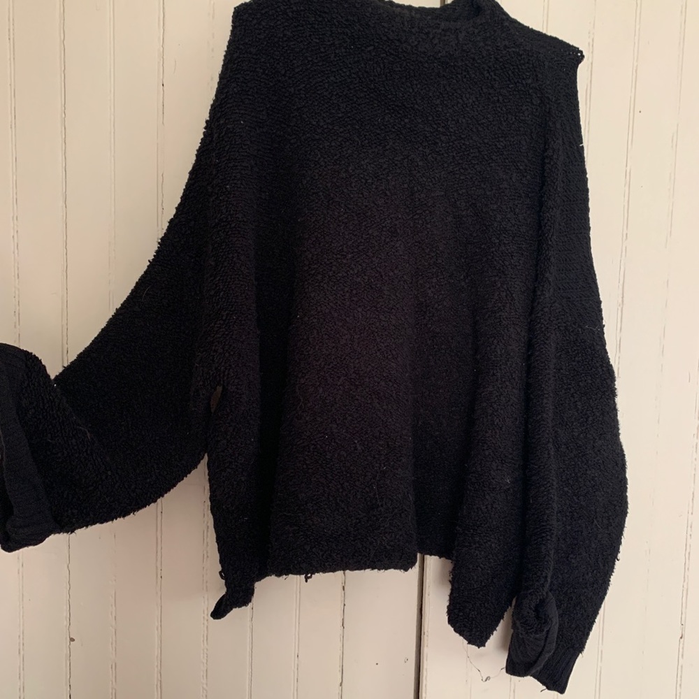 Free people cozy oversized sweater - black M
